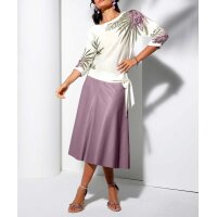 Sweater with silk,ecru-print
