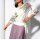 Sweater with silk,ecru-print