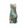 Jersey flounce dress, aqua marine-chocolate