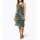 Jersey flounce dress, aqua marine-chocolate
