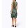 Jersey flounce dress, aqua marine-chocolate