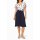 Chiffon dress, midnight blue - ecru