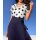 Chiffon dress, midnight blue - ecru