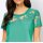 Designer-Ausbrenner-Dessin-Shirt, smaragd
