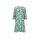 Druckkleid mit Volant-Ärmeln, smaragd-weiß