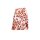 Designer-Volant-Druckrock, apricot-papaya