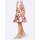 Designer-Volant-Druckrock, apricot-papaya