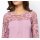 Designer-Shirt m. Spitzeneinsatz, rosé