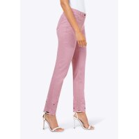 Strech jeans with embroidery, rosé