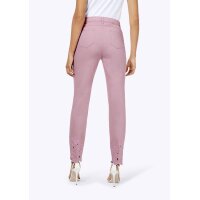 Strech jeans with embroidery, rosé