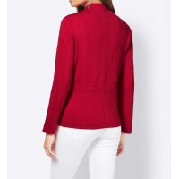 Jersey blazer with eyelets and scarf, red