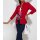 Jersey blazer with eyelets and scarf, red
