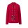 Jersey blazer with eyelets and scarf, red