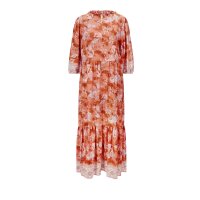 Designer-Druckkleid, papaya-elfenbein