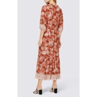 Designer-Druckkleid, papaya-elfenbein