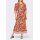 Designer-Druckkleid, papaya-elfenbein