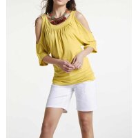 Jerseyshirt m. Cut-Outs, gelb