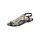 Marken-Sandalette m. Perlen, schwarz-bunt