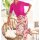 Rib knit sweater with strass, fuchsia