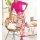 Rib knit sweater with strass, fuchsia