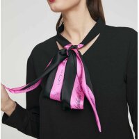 Sweatshirt m. Schluppe, schwarz-pink