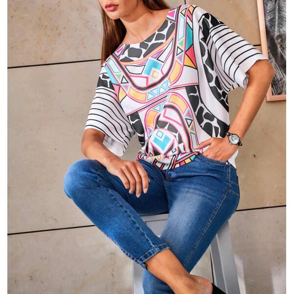 Sweater with print, multicolour