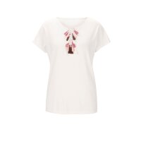 Designer-Shirt m. Schnürung, ecru
