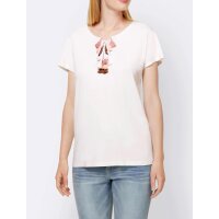Shirt with lacing, ecru