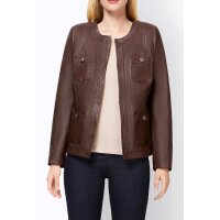 Designer-Lammnappalederjacke, schoko