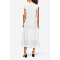 Designer-Spitzenkleid in Stufen-Optik, weiß
