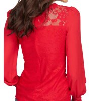 Lace blouse, red