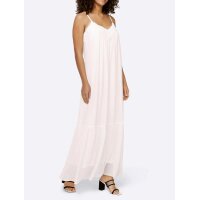 Maxi dress with lace, ecru
