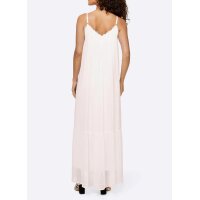 Maxi dress with lace, ecru