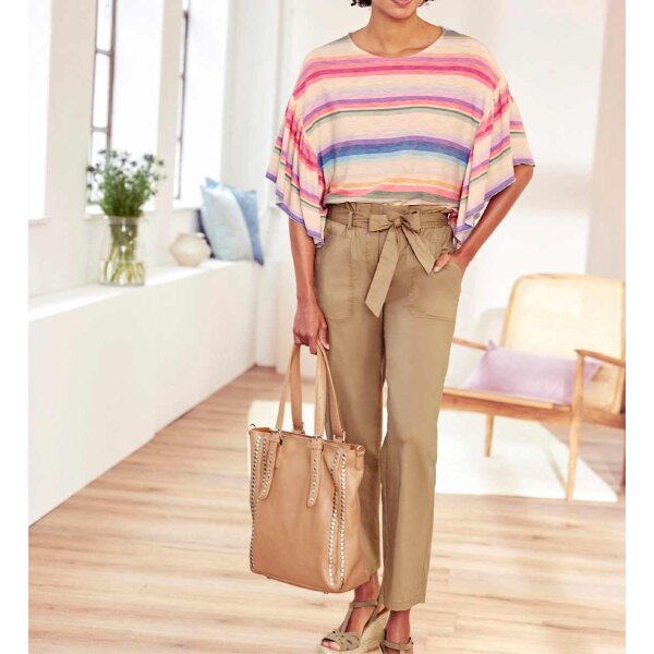 Designer-Stretchhose m.Gürtel, camel