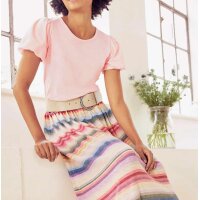Designer-Shirt m. Puffärmeln, hellrosè