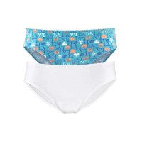 Marken-Kinder-Slip-Set, blau-weiß