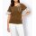 Jerseyshirt m. Volants, toffee-ecru