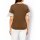 Jerseyshirt m. Volants, toffee-ecru