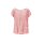 Print blouse in A-line, coral-ecru