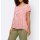 Print blouse in A-line, coral-ecru
