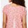 Print blouse in A-line, coral-ecru