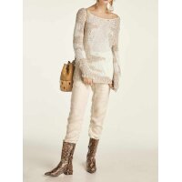 Knit sweater, beige-ecru