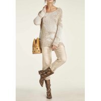 Knit sweater, beige-ecru