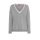 Marken-Feinstrickpullover, grau