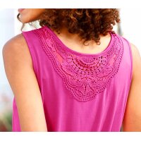 Longtop m. Spitze, fuchsia