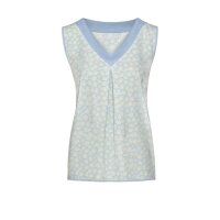 Blusentop, zitrone-blau-bedruckt