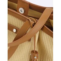 Bag in trapeze shape, nature-brown