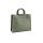 Bag with handle and decorative seams, khaki