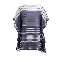 Print blouse, navy-white