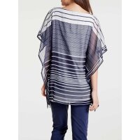 Print blouse, navy-white